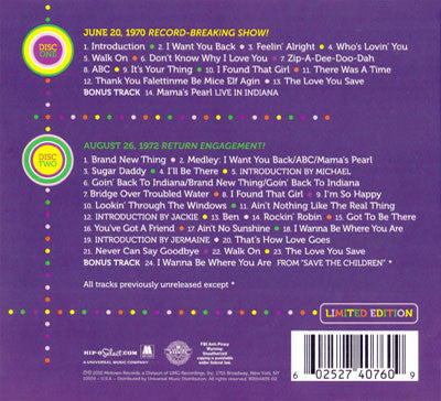 Image of Back Cover of 4155262S: 2xCD - JACKSON 5IVE*, Live At The Forum (Hip-O Select; B0014405-02, US 2010)   VG+/VG+