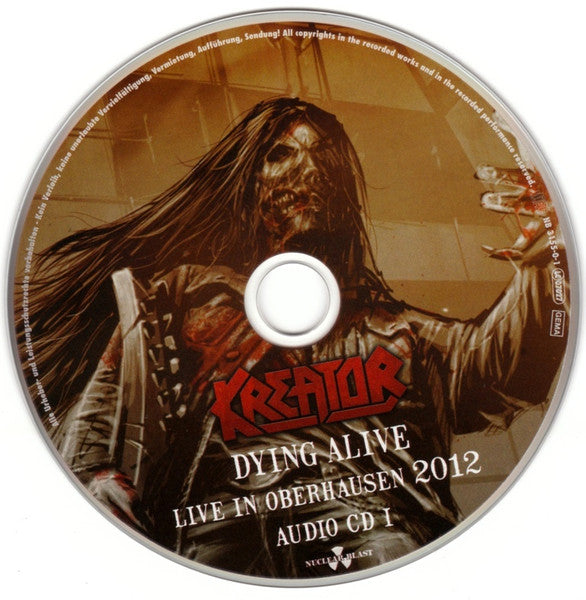Image of Label Cover of 3xDVD - VG+/VG+ - KREATOR, Dying Alive (Nuclear Blast; NB 3053-2, Europe 2013, 2 x cd), ,  - 4155202S