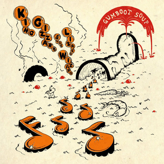 Image of Front Cover of 4455147S: LP - KING GIZZARD & THE LIZARD WIZARD, Gumboot Soup (Heavenly Recordings; HVNLP156X, Europe 2025 Reissue, Inner, Black Bio-vinyl)   NEW/NEW