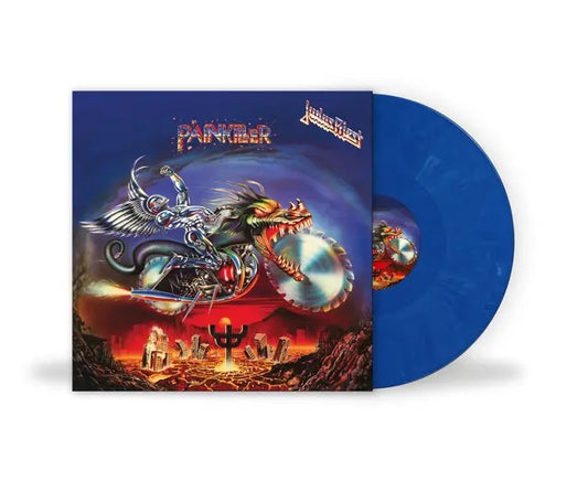 Image of Front Cover of 4235017E: LP - JUDAS PRIEST, Painkiller (Sony; 198029164213, USA, Canada & Europe 2025 Reissue, Inner, National Album Day 2025, Blue and White Marbled Vinyl, 35th Anniversary Edition, Remastered from Analogue Tape)   NEW/NEW