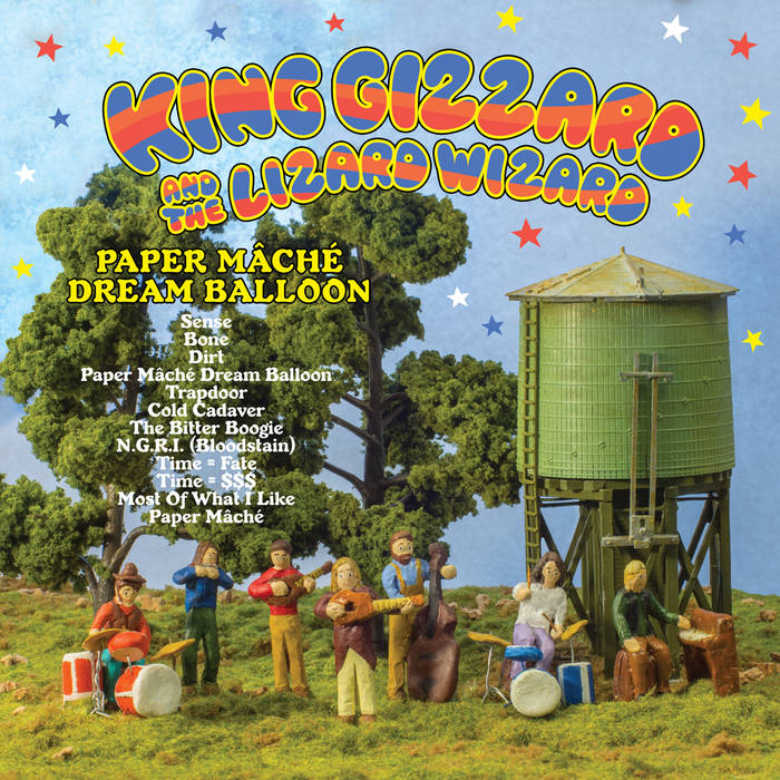 Image of Front Cover of LP - NEW/NEW - KING GIZZARD & THE LIZARD WIZARD, Paper Mache Dream Balloon (Heavenly Recordings; HVNLP124X, Europe 2025 Reissue, Black Bio-vinyl), ,  - 4455354S