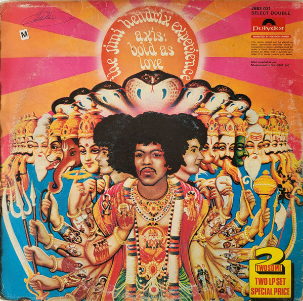 Image of Back Cover of 2xLP - VG/VG+ - THE JIMI HENDRIX EXPERIENCE, Are You Experienced / Axis: Bold As Love (Polydor; 2683 031, UK 1973, Gatefold, Darker Red Labels, Space Between Cat No. and Side Indicator ), ,  - 2626222E