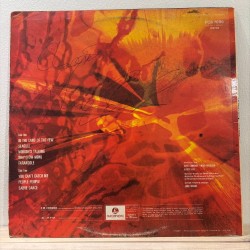 Image of Back Cover of LP - VG/G+ - LOVE SCULPTURE, Forms & Feelings (Parlophone Silver/Black - 2 EMI Boxes  NO 'MADE IN GT BRITAIN'; PCS 7090, UK 1974 Reissue, Laminated Front Sleeve, Signed By Dave Edmunds on Rear of Sleeve), Hairlines to disc, Signed rear sleeve in blue ball point pen, Ring wear and creasing to sleeve, Signed by Dave Edmund on Rear Sleeve in Ball Point Pen - 4215059C
