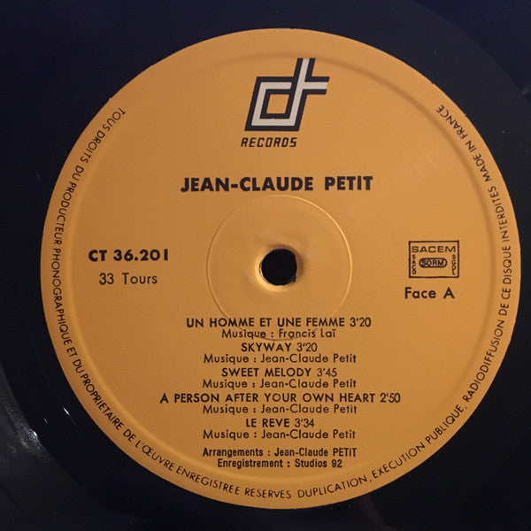 Image of Label Cover of 4225033E: LP - JEAN CLAUDE PETIT, Jean-Claude Petit (Charles Talar Records; CT 36201, France 1974)   VG/VG