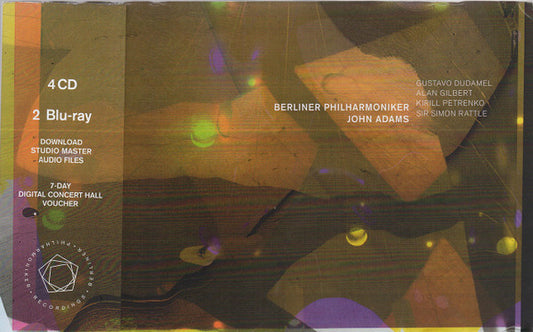 Image of Front Cover of 4235053E: 4xCD - SIR SIMON RATTLE, BERLINER PHILHARMONIKER, GUSTAVO DUDAMEL, ALAN GILBERT, KIRILL PETRENKO, The John Adams Edition (Berliner Philharmoniker Recordings; BPHR 170141, Germany 2017, Book Sleeve, Booklet, 4 CDs and 2 DVDs) Missing External Paper Slip with Barcode  VG+/VG+