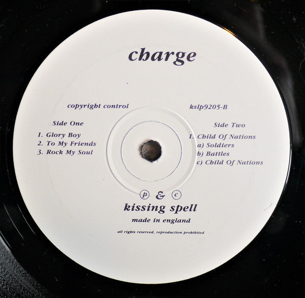 Image of Label Cover of LP - VG+/EX - CHARGE, Charge (Kissing Spell; Kslp 9205, UK 1992 Reissue, Limited Edition of 500), ,  - 4225158E