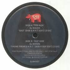 Image of Front Cover of 4255041S: 7" - DJ BACON, Bad (808 S.W.A.T Edit) / Theme From S.W.A.T (808 B Boy Edit) (Not On Label (DJ Bacon Self-relea; DJB4507, Australia 2023)   /EX