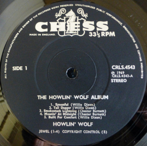 Image of Label Cover of LP - G+/G+ - HOWLIN' WOLF, The Howlin' Wolf Album (Chess; CRLS.4543, UK 1969, Laminated Flipback Sleeve, Stereo), Edge wear and creasing to sleeve. Disc has some unfeelable lines, close to VG.,  - 4245129S