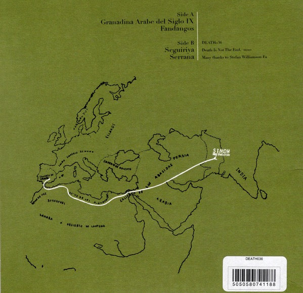 Image of Back Cover of 7" EP - EX/EX - AZIZ BALOUCH, Sufi Hispano-Pakistani (Death Is Not The End; DEATH036, UK 2020 Reissue, Picture Sleeve), , A1 - Granadina Arabe Del Siglo IXA2 - FandangosB1 - SeguiriyaB2 - Serrana - 0256248S