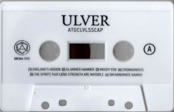 Image of Back Cover of 4255112S: Cassette - ULVER, ATGCLVLSSCAP (House Of Mythology; HOM 002, UK & Europe 2016, The cassettes come in customized House Of Mythology-stamped mailer boxesLimited to 300 copies.)   VG+/VG+