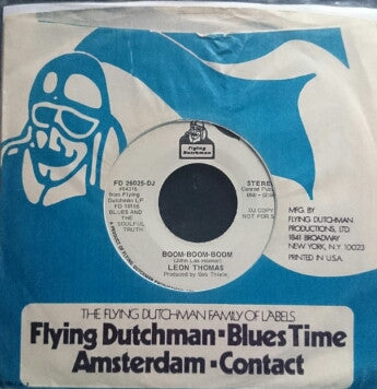 Image of Front Cover of 4225277E: 7" - LEON THOMAS, L-O-V-E / Boom-Boom-Boom (Flying Dutchman; FD 26025-DJ, US 1973, Promo, Company Sleeve)   VG+/VG+