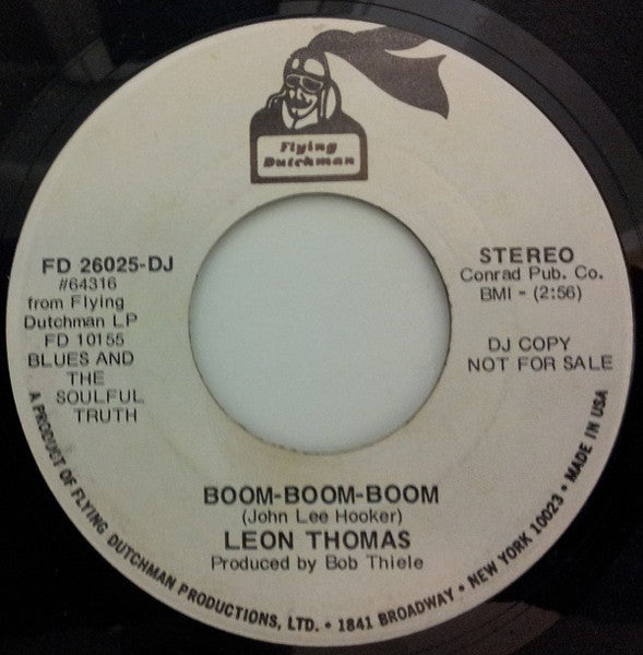 Image of Label Cover of 7" - VG+/VG+ - LEON THOMAS, L-O-V-E / Boom-Boom-Boom (Flying Dutchman; FD 26025-DJ, US 1973, Promo, Company Sleeve), ,  - 4225277E