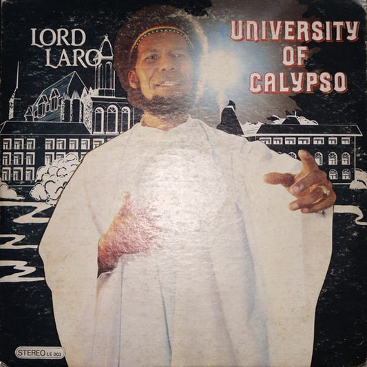 Image of Front Cover of 12" - VG+/VG+ - LORD LARO, University Of Calypso (Dynamic Sounds; DY 3448, Jamaica 1985, Pasteback Sleeve), ,  - 4225284E