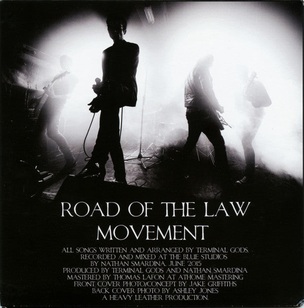 Image of Back Cover of 7" - VG+/VG+ - TERMINAL GODS, Road Of The Law / Movement (Heavy Leather Sex ; HLS007, UK 2015, Picture Sleeve), Strong VG+, Corner Bump,  - 4225310E