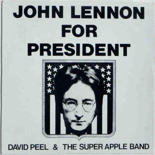 Image of Front Cover of LP - VG/VG - DAVID PEEL & THE SUPER APPLE BAND, John Lennon For President (Orange Records Ltd.; ORA-005, US 1980), Strong VG, Sleeve still in opened shrinkwrap,  - 4215302C