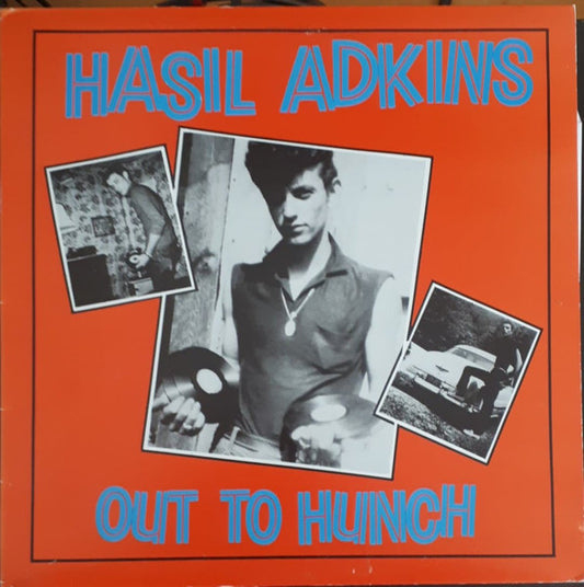 Image of Front Cover of 4225338E: LP - HASIL ADKINS, Out To Hunch (Norton Records; ED-201, US 1986, Blue Labels) Cover faded at edges. Couple of bumps on record on side 1, plays okay.   VG+/VG