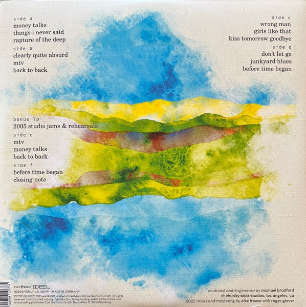 Image of Back Cover of 3xLP - EX/VG+ - DEEP PURPLE, Rapture Of The Deep (Ear Music; 0220677EMU, Europe 2025 Reissue, Textured Sleeve, 3 Inners, 20th Anniversary Edition. 180g), Still In Opened Shrinkwrap With Hype Sticker,  - 4116115C
