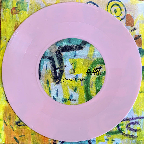 Image of Label Cover of 7" - VG+/VG+ - VENNART, Dick Privilege / Rat Catch (Not On Label (Vennart Self-relea; none, UK 2020, Picture Sleeve, Pink Vinyl), ,  - 4255197S