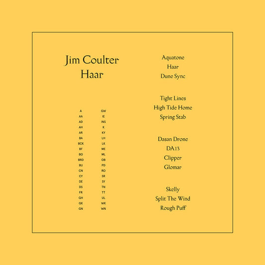 Image of Front Cover of 4245235S: 2xLP - JIM COULTER, Haar (Esk; HAAR, UK 2017, Black Inners)   EX/EX