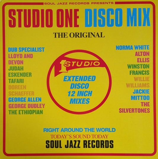 Image of Front Cover of 4215499C: 2xLP - VARIOUS, Studio One Disco Mix (Soul Jazz Records; SJR LP 103, UK 2004, 2 Inners) Sticker damage to sleeve.  VG/VG+