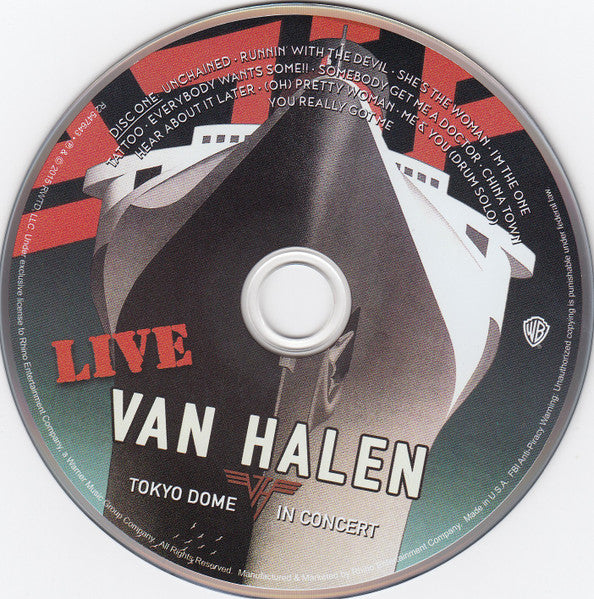 Image of Label Cover of 2xCD - VG+/VG+ - VAN HALEN, Tokyo Dome Live In Concert (Warner Bros. Records; R2 547643, US 2015, Double Digipak, Booklet), ,  - 4036046E