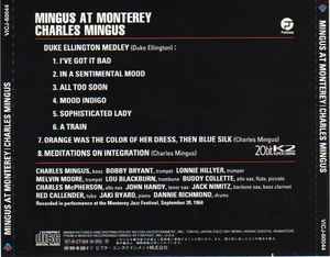 Image of Back Cover of CD - VG+/VG+ - CHARLES MINGUS, Mingus At Monterey (Fantasy; VICJ-60044, Japan 1997, Jewel Case, Booklet), ,  - 4335039E