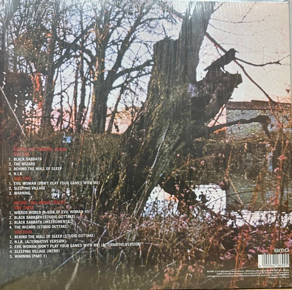 Image of Back Cover of 2xLP - NEW/NEW - BLACK SABBATH, Black Sabbath (Deluxe) (BMG; 964186921, Europe 2025 Reissue, 2 Inners, 2LP 140g Black Vinyl with bonus tracks), ,  - 0636136E
