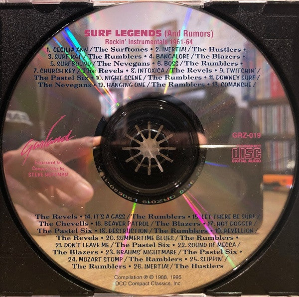 Image of Label Cover of CD - VG+/VG+ - VARIOUS, Surf Legends (And Rumors)   Rockin' Instrumentals 1961-64 (Garland; GRZ-019, US 1995), ,  - 4355057S