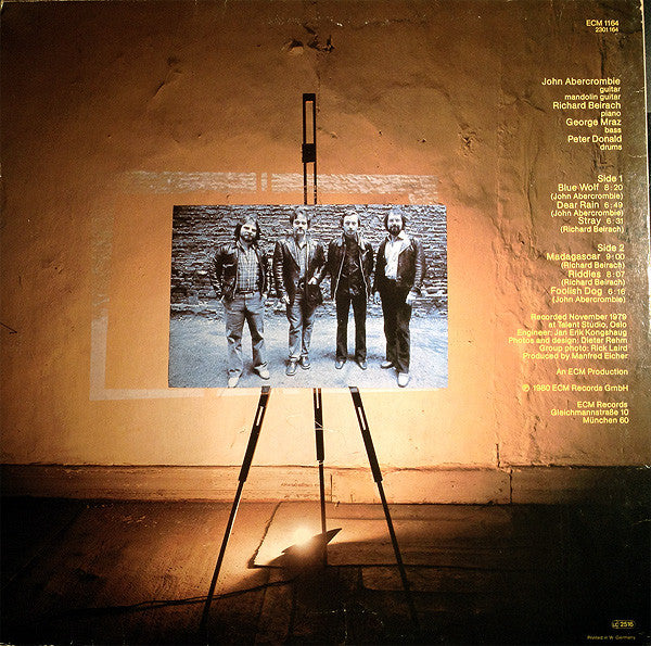 Image of Back Cover of LP - VG/VG - ABERCROMBIE QUARTET, Abercrombie Quartet (ECM Records; ECM 1164, Germany 1980), a few lights marks, edge wear, sticker damage,  - 3246014S