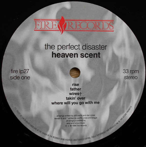 Image of Label Cover of LP - VG/VG+ - THE PERFECT DISASTER, Heaven Scent (Fire Records; fire lp27, UK 1990, Insert), ,  - 4315153C