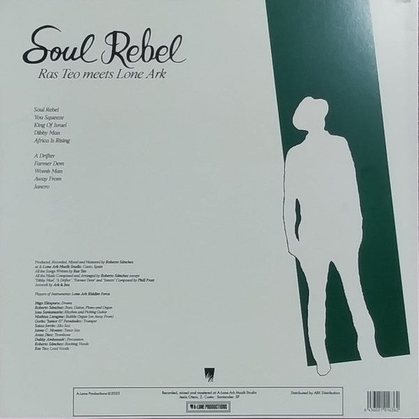 Image of Back Cover of LP - VG/VG+ - RAS TEO MEETS LONE ARK, Soul Rebel (A-Lone Productions; ARKLP-019, Spain 2025, Insert), Sticker Residue on Sleeve,  - 4345213S