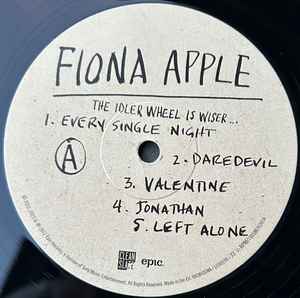 Image of Label Cover of 0416123C: LP - FIONA APPLE, The Idler Wheel Is Wiser Than The Driver Of The Screw And Whipping Cords Will Serve You More Than Ropes Will Ever Do (Clean Slate; 19658830261, Europe 2023 Reissue, Inner, 180 Gram Vinyl) Still In Opened Shrinkwrap  EX/VG+