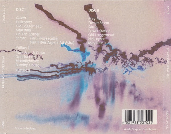 Image of Back Cover of CD - VG+/VG+ - SAND / CURRENT 93, Ultrasonic Seraphim / When The May Rain Comes (United Durtro; UDOR 2/3 CD, UK 1996), ,  - 4355092S