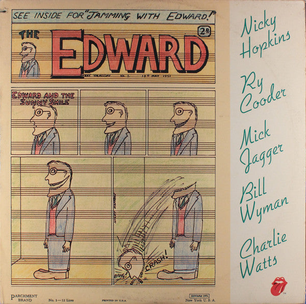 Image of Front Cover of LP - VG+/VG - NICKY HOPKINS & CO, Jamming With Edward (Rolling Stones; COC39100, UK 1972, A2/B2), ,  - 1916191C