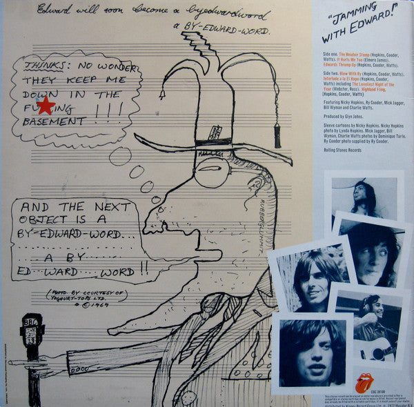 Image of Back Cover of LP - VG+/VG - NICKY HOPKINS & CO, Jamming With Edward (Rolling Stones; COC39100, UK 1972, A2/B2), ,  - 1916191C