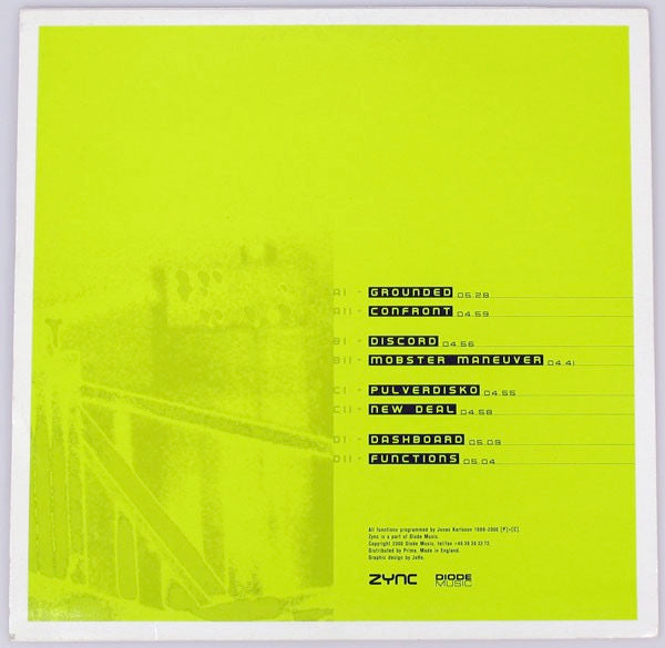 Image of Back Cover of 2x12" - VG/G+ - MHONOLINK, Funkshunz (Zync; ZYNC 012, Sweden 2000), Discs have quite a few light marks.,  - 4315283C