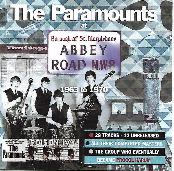 Image of Front Cover of 4355107S: CD - THE PARAMOUNTS, At Abbey Road 1963-1970 (EMI; 7243 496436 2 8, UK & Europe 1998)   VG+/VG+