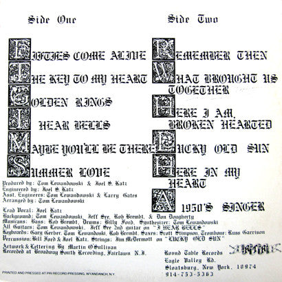 Image of Back Cover of LP - VG+/VG - THE WIZARDS, Fifties Come Alive (Round Table Records; WIZ 1001 / WIZ 1002, US 1982, Insert), Sleeve shrink-wrapped. Some light mottling to insert,  - 4315322C