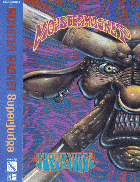 Image of Front Cover of 4355129S: Cassette - MONSTER MAGNET, Superjudge (A&M Records; 31454 0079-4, US 1993)   VG+/VG+