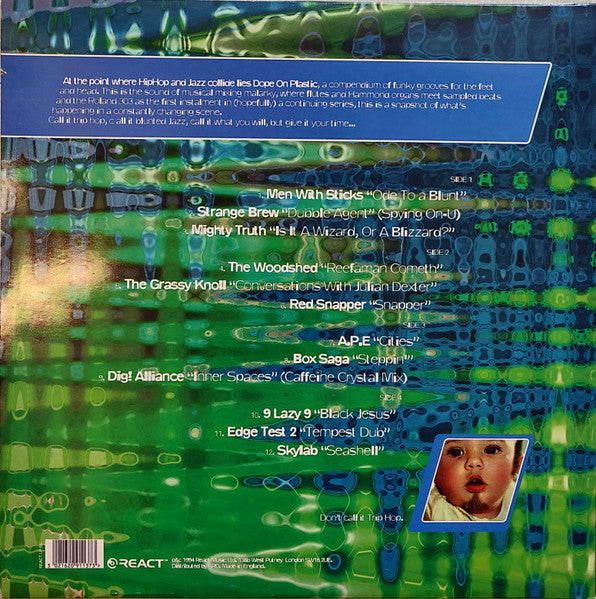 Image of Back Cover of LP - VG/VG - VARIOUS, Dope On Plastic! (React; REACT LP55, UK 1995), Bit of edge wear but all around strong VG. ,  - 3946314S