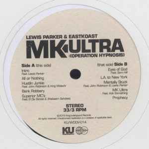 Image of Back Cover of 12" - VG+/VG - LEWIS PARKER & EASTKOAST, MK-Ultra (Operation Hypnosis) (KingUnderground Records; KU/WODV-014, UK 2015, Stickered Plain Sleeve), ,  - 4345294S
