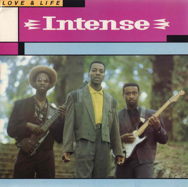 Image of Front Cover of LP - VG/VG - INTENSE, Love And Life (Ariwa; ARILP063, UK 1991), Light marks only. Edge wear and sticker residue to sleeve.,  - 4416128C