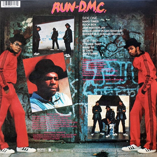 Image of Back Cover of LP - NEW/NEW - RUN DMC, Run DMC (Sony Music; 19658846461, Europe 2024 Reissue, Standard Sleeve, Red Vinyl), ,  - 4455221S