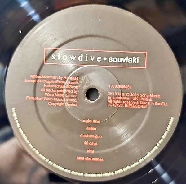 Image of Label Cover of LP - NEW/NEW - SLOWDIVE, Souvlaki (Sony Music; 19802886051, Europe 2025 Reissue, Inner), ,  - 3336110E
