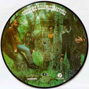 Image of Back Cover of LP - /VG+ - CREEDENCE CLEARWATER REVIVAL, Creedence Clearwater Revival (Akarma; 025, Italy 1980s Reissue, Clear Plastic Sleeve, Picture Disc), Italian SAIE sticker on clear plastic sleeve,  - 4345394S