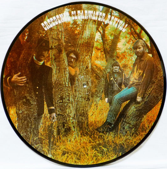Image of Front Cover of LP - /VG+ - CREEDENCE CLEARWATER REVIVAL, Creedence Clearwater Revival (Akarma; 025, Italy 1980s Reissue, Clear Plastic Sleeve, Picture Disc), Italian SAIE sticker on clear plastic sleeve,  - 4345394S
