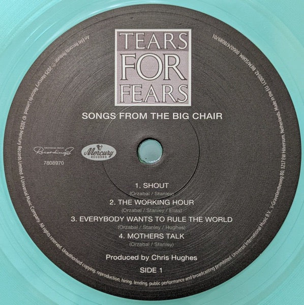 Image of Label Cover of LP - NEW/NEW - TEARS FOR FEARS, Songs From The Big Chair (UMR; 7808970, Europe 2025 Reissue, Inner, Indies Exclusive Limited Edition Coke Bottle Clear Vinyl), ,  - 0316375C