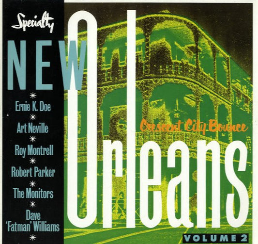 Image of Front Cover of LP - VG/VG+ - VARIOUS, New Orleans Volume 2: Crescent City Bounce (Ace; CH 181, Europe 1986, Company Inner), Corner cut to company inner. Light edge wear.,  - 4445028S