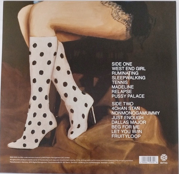Image of Back Cover of LP - NEW/NEW - LILY ALLEN, West End Girl (BMG; 964193551, Europe 2026, Gatefold, Inner & Insert, Black Vinyl), ,  - 1356058S