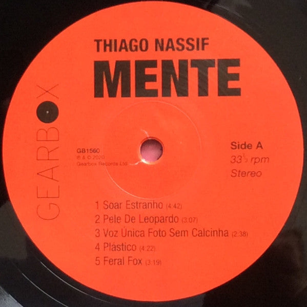 Image of Label Cover of LP - VG+/VG+ - THIAGO NASSIF, Mente (Gearbox Records; GB1560, UK 2020, Insert), ,  - 5115247C